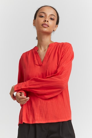 ICHI Blouse in Rood: voorkant
