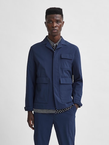 SELECTED HOMME Prehodna jakna | modra barva: sprednja stran