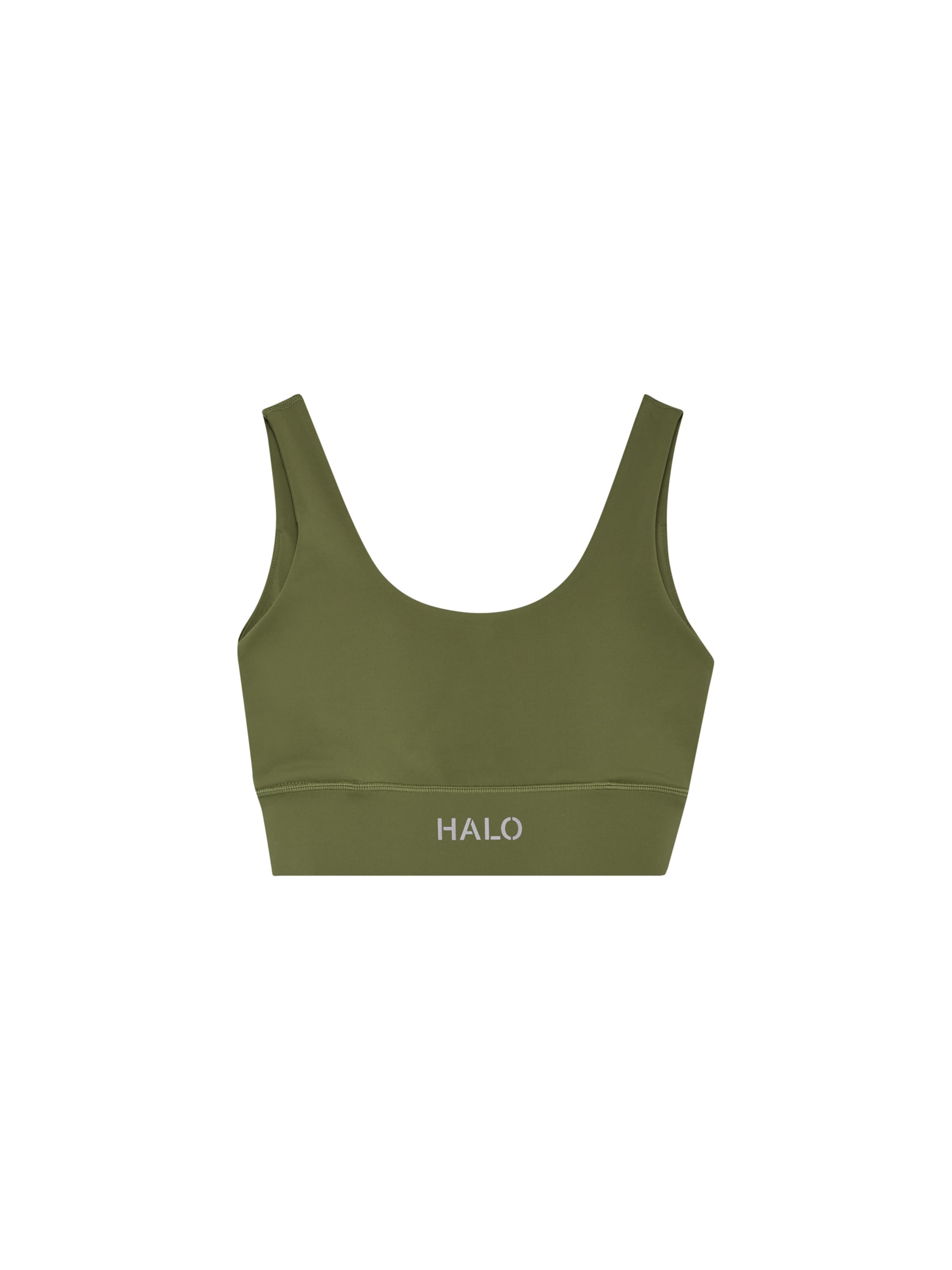 HALO Bralette Top in Green: front