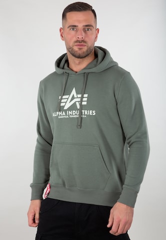 ALPHA INDUSTRIES Mikina - Zelená: predná strana