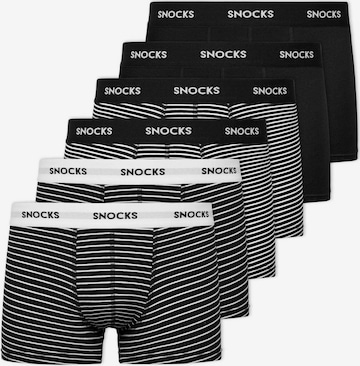 SNOCKS Boxer shorts in Black: front