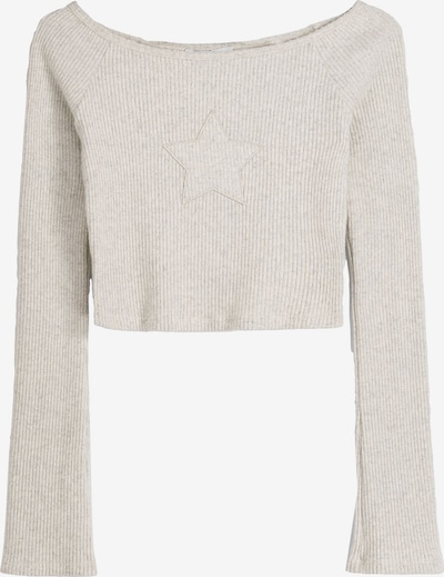 Bershka Pull-over en beige chiné, Vue avec produit