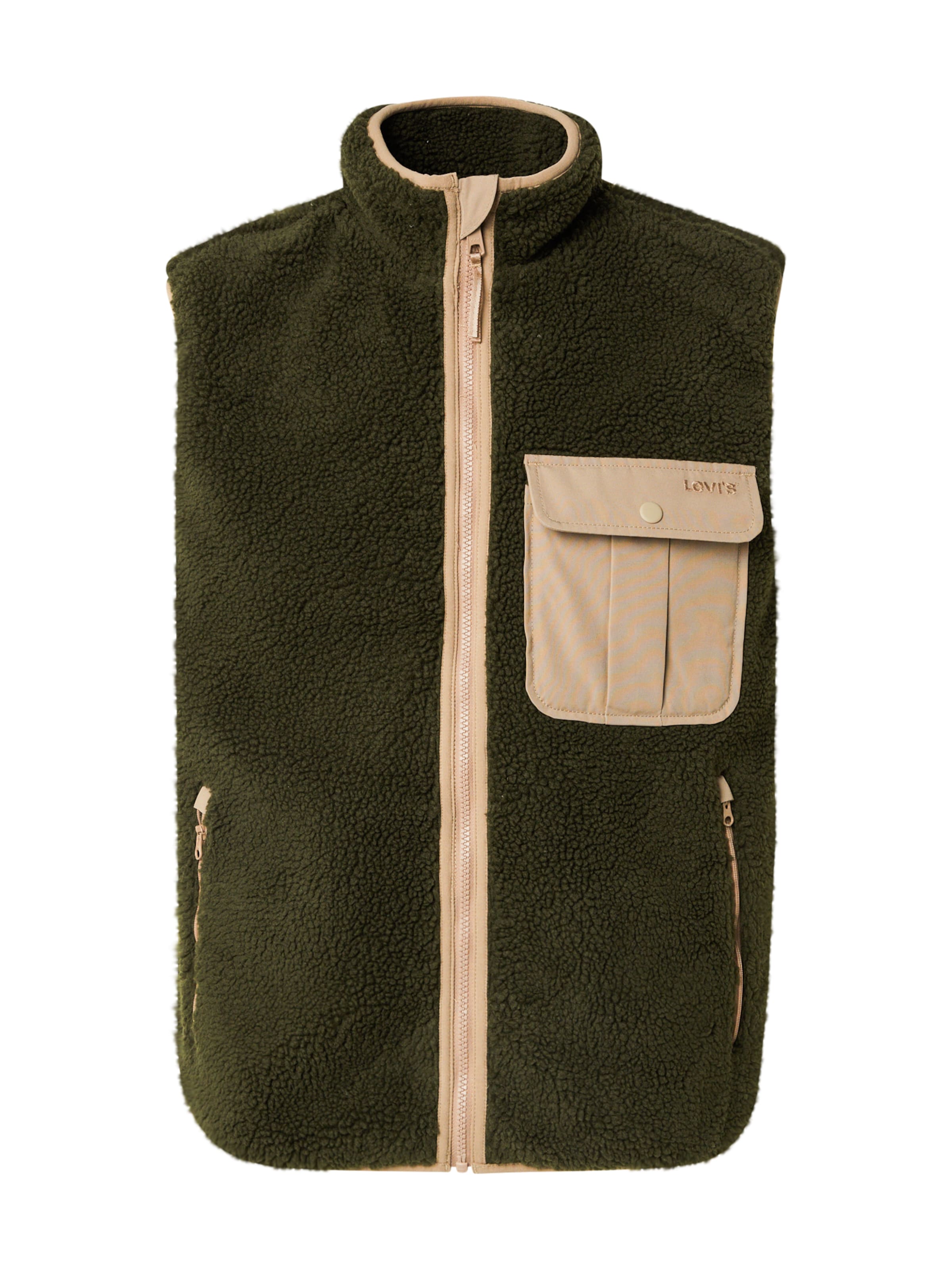LEVI'S ® - Chaleco 'Joonie Sherpa Vest' en verde: frente