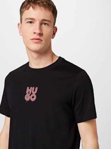 HUGO - Camiseta 'Decali' en negro