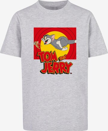 ABSOLUTE CULT Shirt 'Tom And Jerry - Chase Scene' in Grey: front