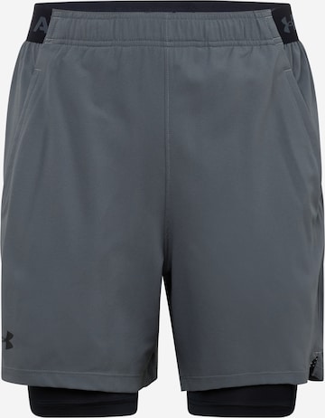 UNDER ARMOUR Workout Pants 'Vanish' in Grey: front