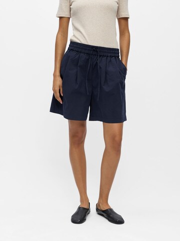 OBJECT Loosefit Bandplooibroek 'OBJBerta' in Blauw: voorkant