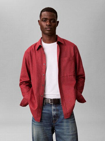 Calvin Klein Jeans Regular Fit Hemd in Rot: Vorderseite