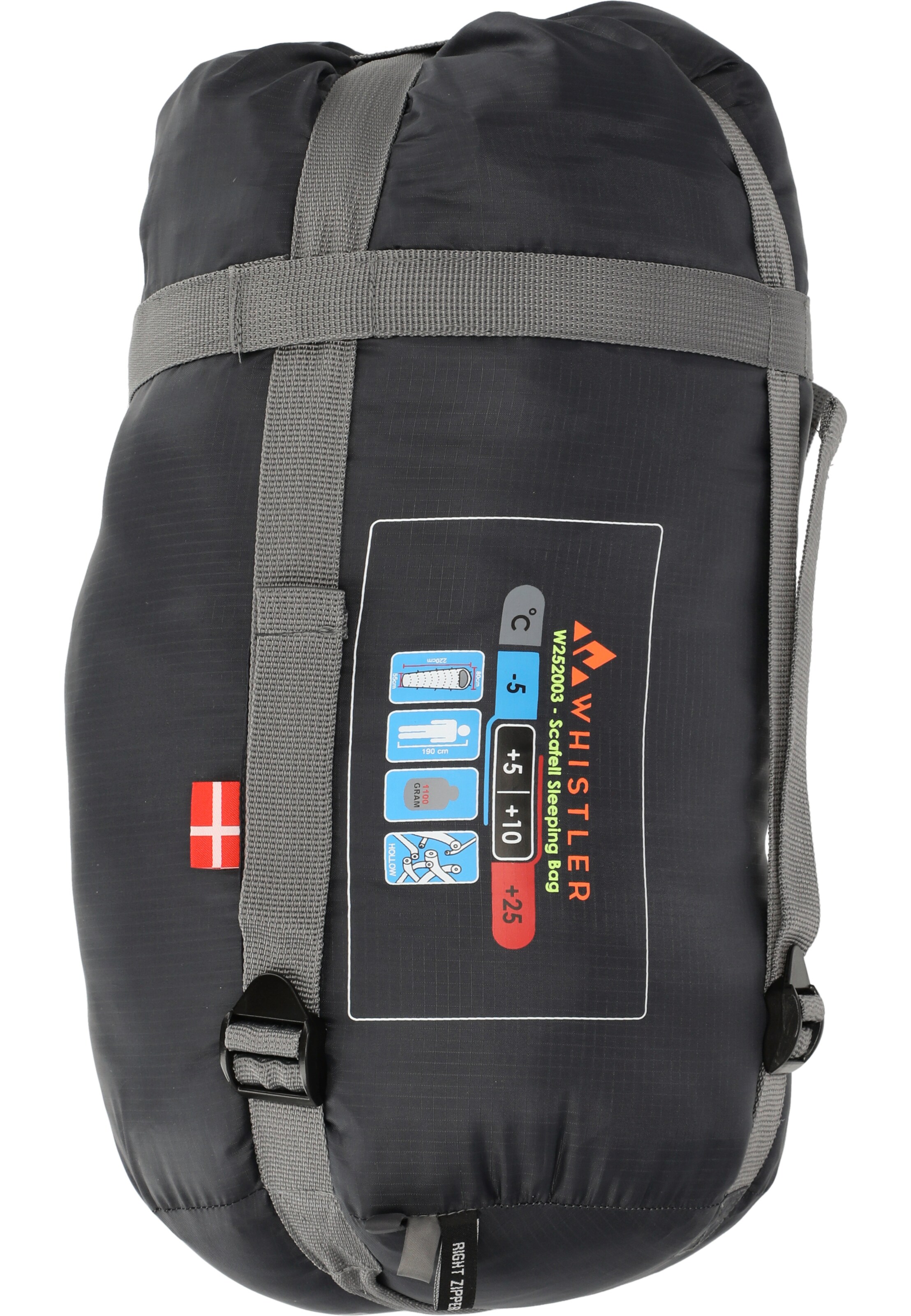 Whistler Slaapzak in Grijs: voorkant