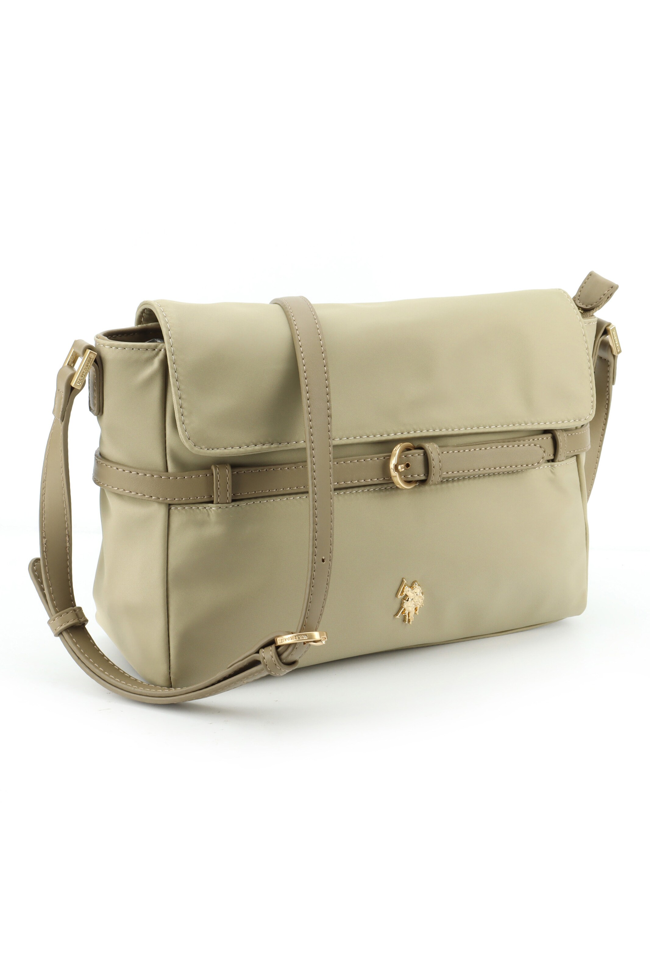 U.S. POLO ASSN. Tasche ' HOUSTON FLAP' in Beige: Vorderseite