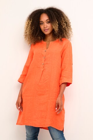 Cream - Vestido 'Bellis' em laranja: frente