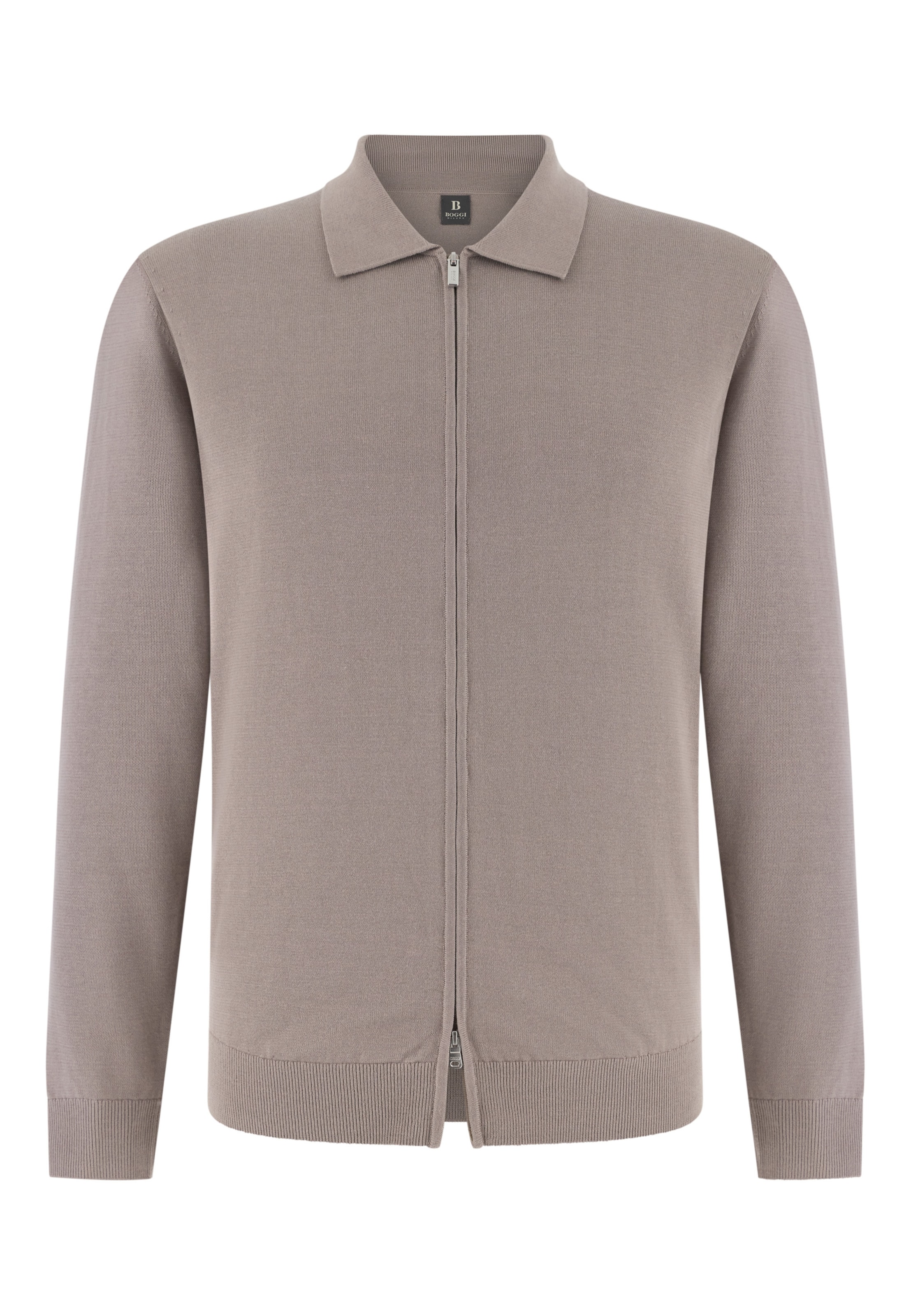 Vestes en maille Boggi Milano en gris : devant