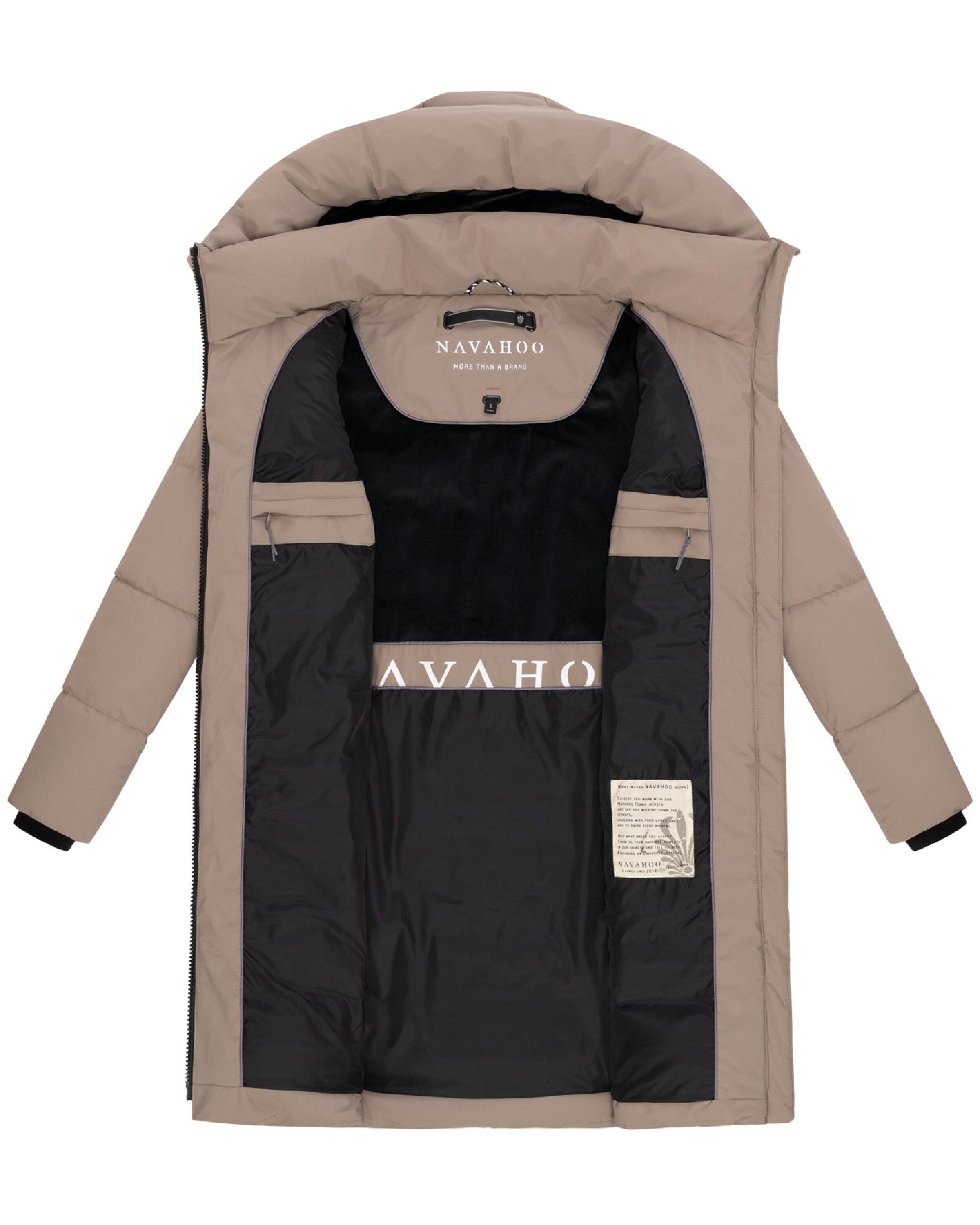 NAVAHOO Winter coat 'Mondnebel XIV' in Brown