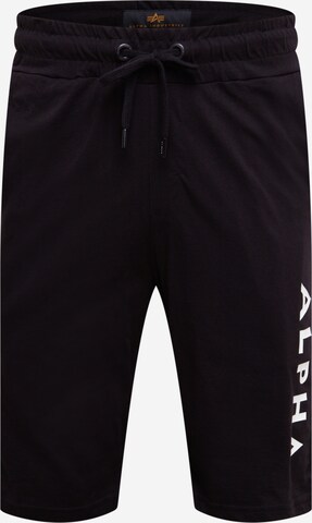 Pantalon ALPHA INDUSTRIES en noir : devant