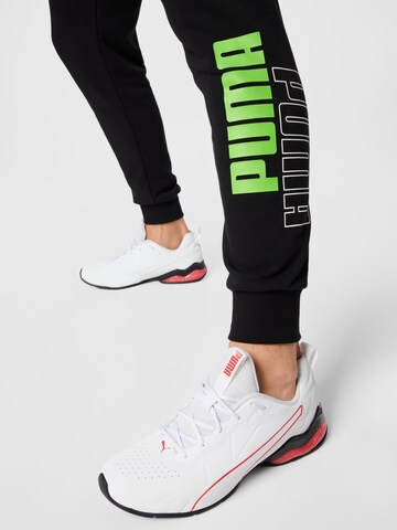 PUMA Tapered Sportbroek 'POWER' in Zwart