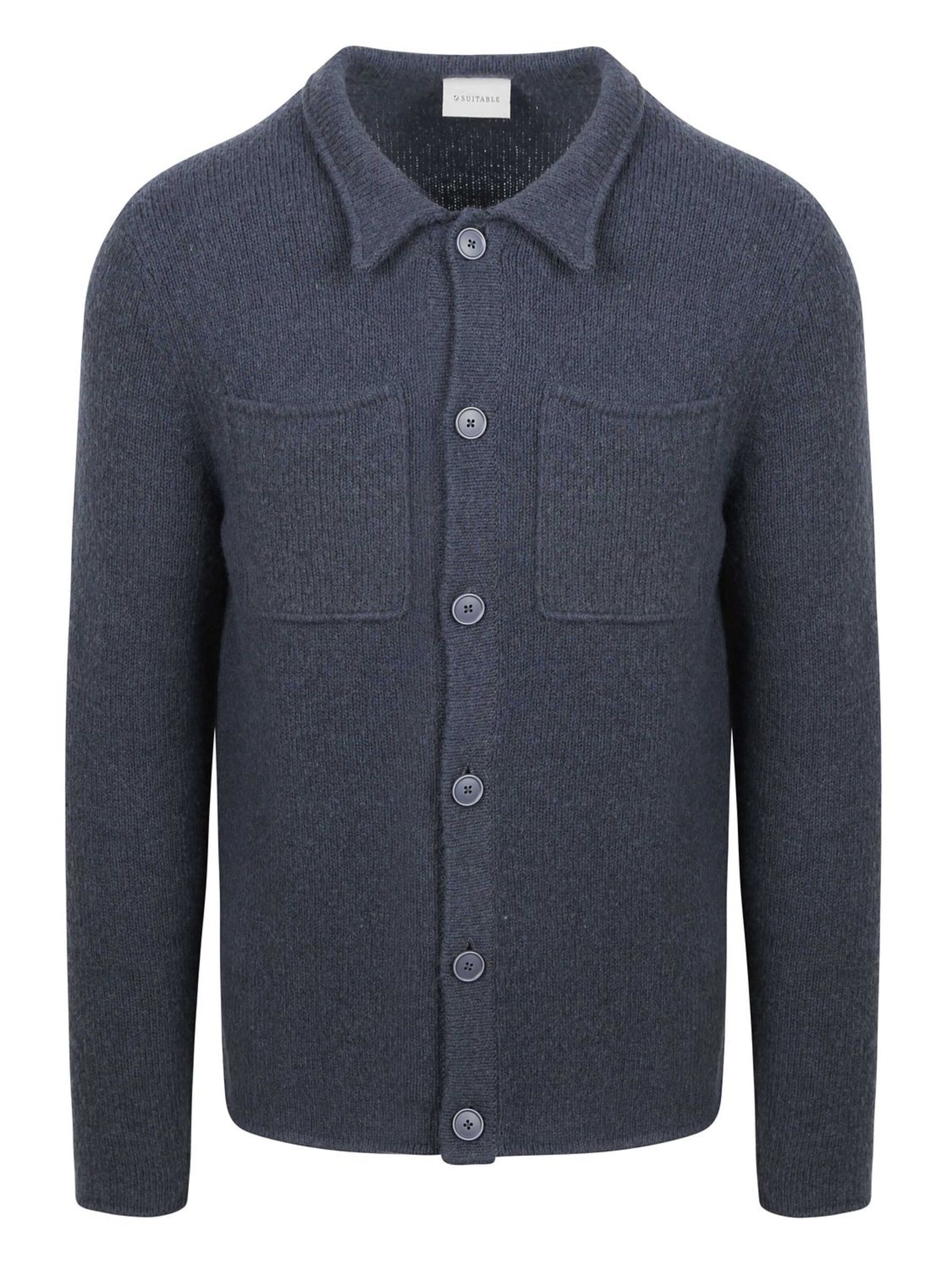 Suitable Knit cardigan in Blue: front