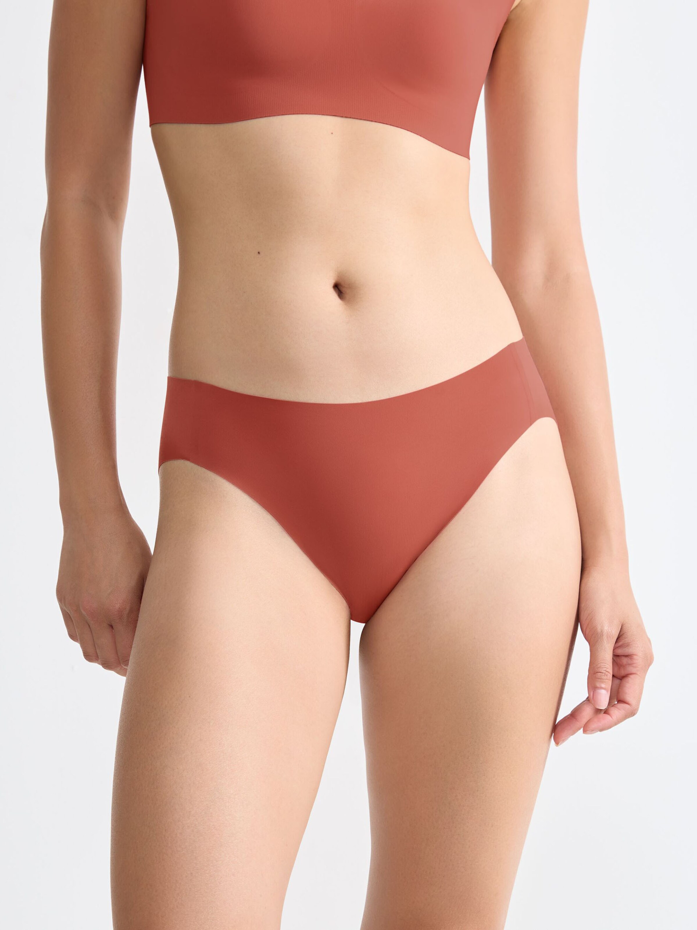 SLOGGI - Cueca ' ZERO Feel 2.0 High Leg ' em laranja: frente