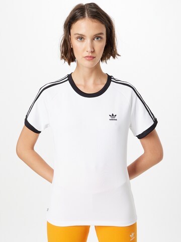 ADIDAS ORIGINALS Koszulka 'Adicolor Classics  3-Stripes' w kolorze biały: przód