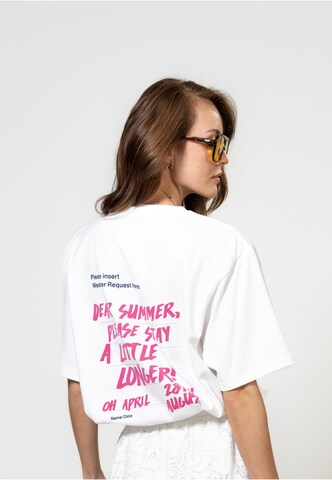 OH APRIL Shirts 'Dear Summer' i hvid