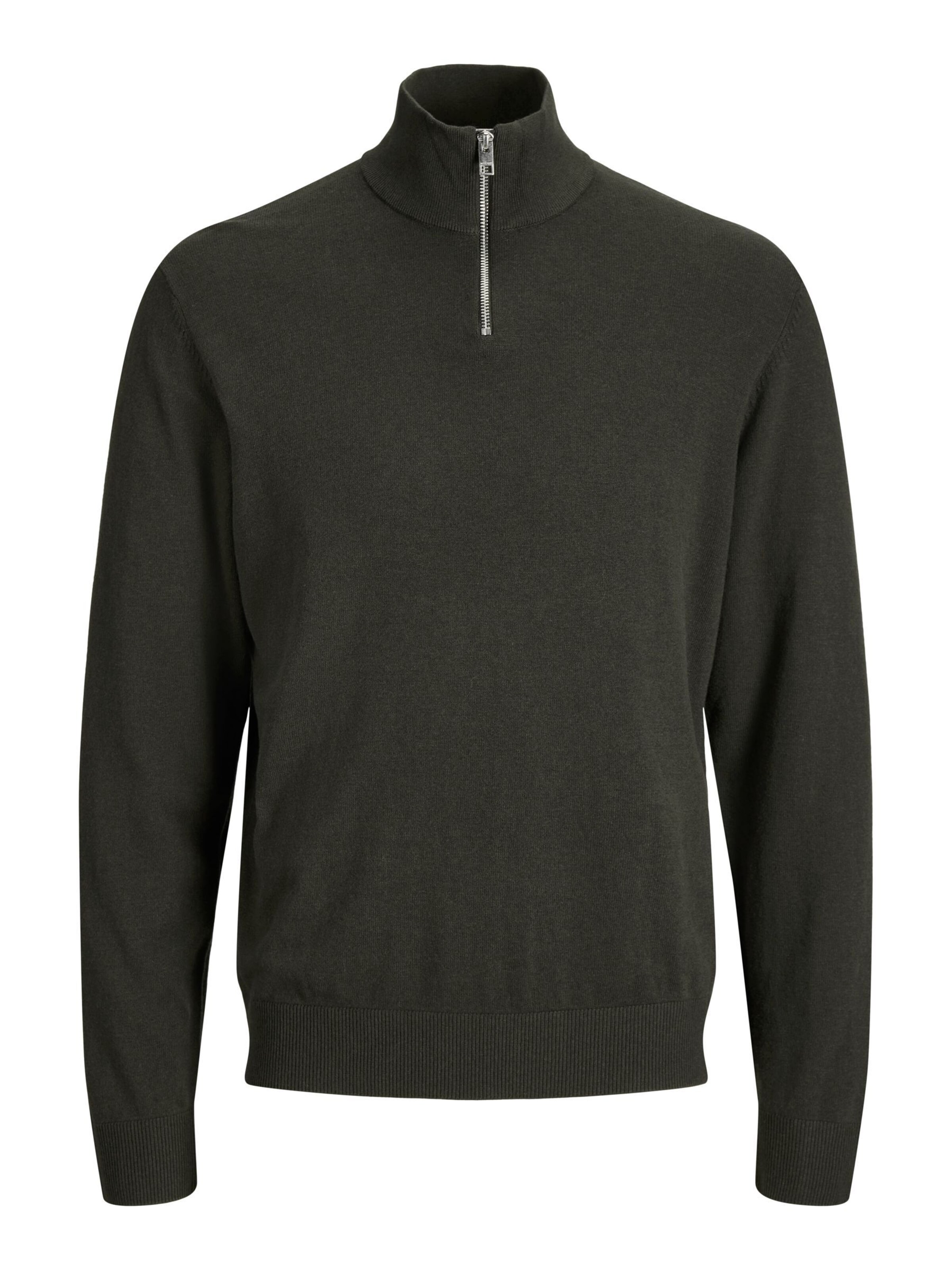 JACK & JONES Sweter 'JJEEmil' w kolorze zielony: przód