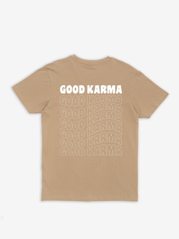 ABOUT YOU DROP Shirt 'Good Karma' in Beige: front