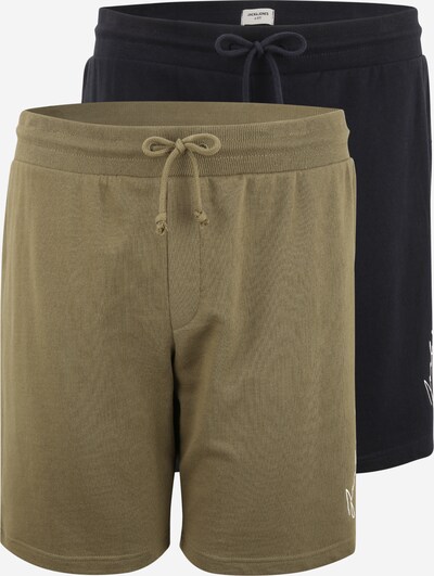 Jack & Jones Plus Pantalon en bleu marine / olive / blanc, Vue avec produit