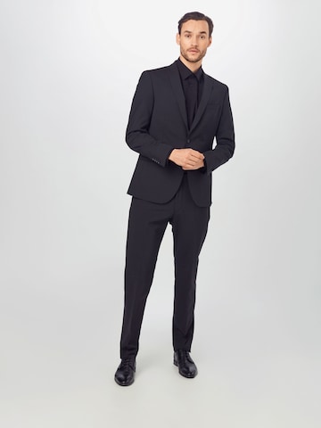 Coupe slim Pantalon à plis s.Oliver BLACK LABEL en noir