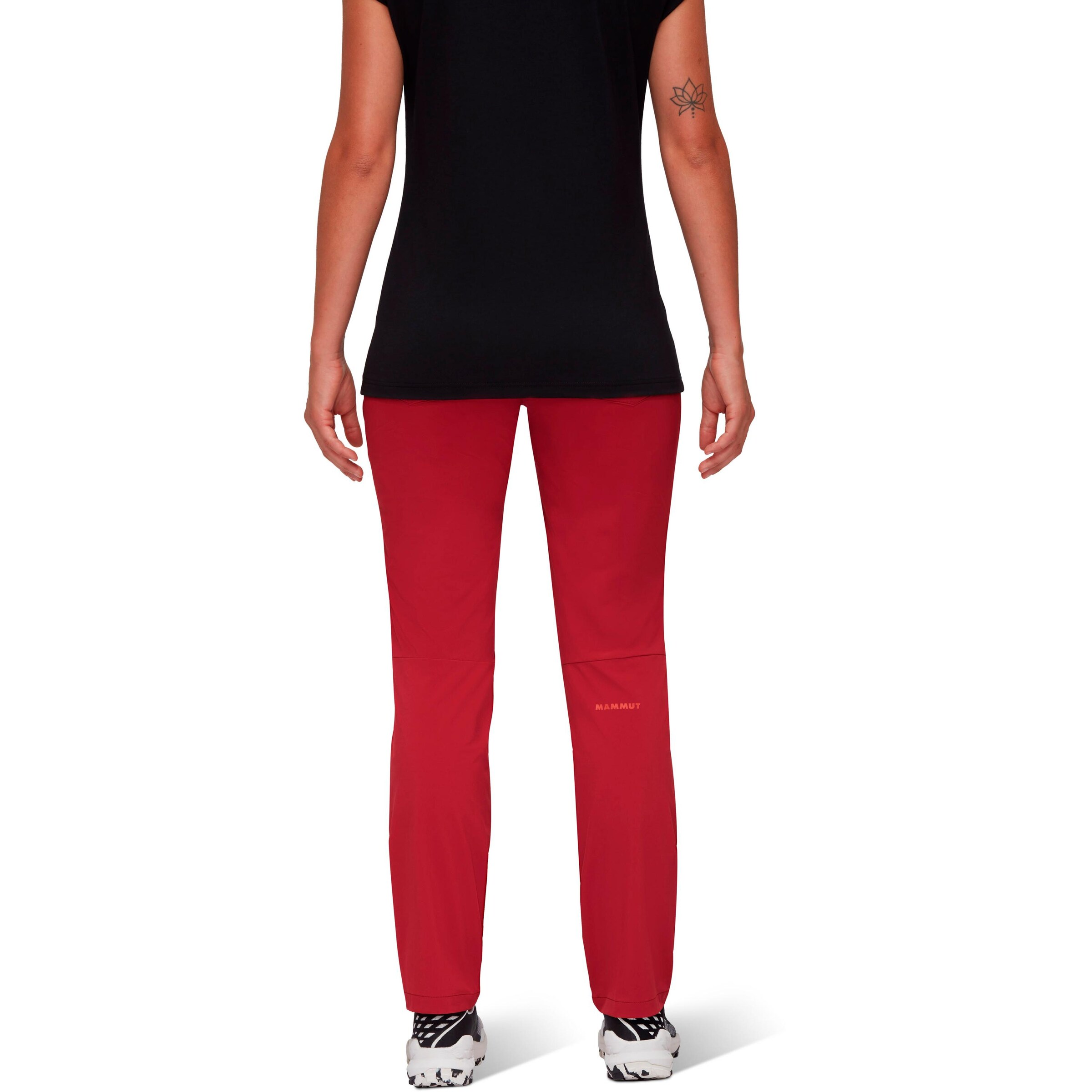 MAMMUT Regular Outdoor Pants 'Runbold' in Red