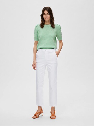 SELECTED FEMMEregular Chino hlače 'Marina' - bijela boja