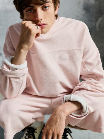 Pull&Bear Sweatshirt 'STWD' in Pink