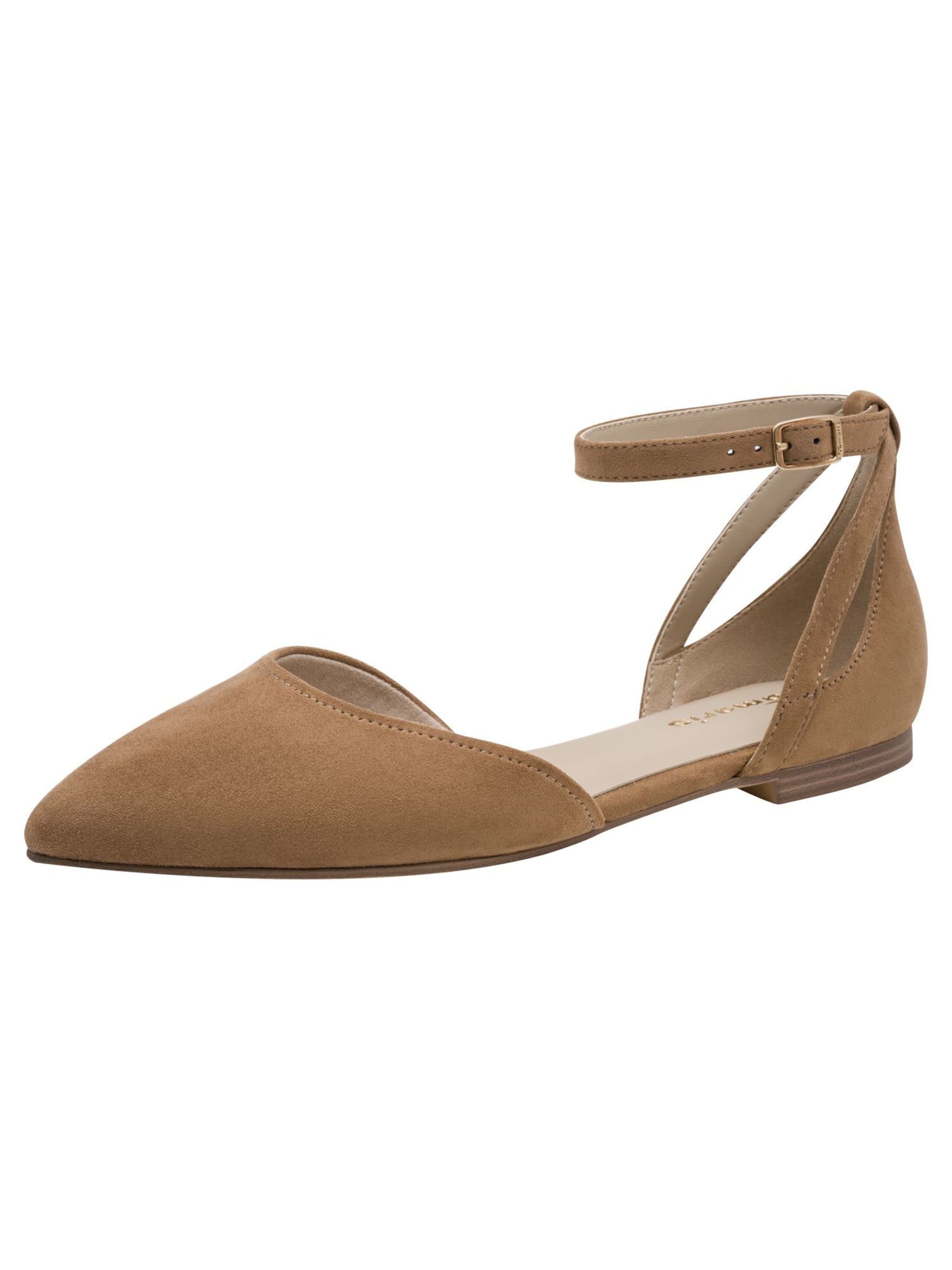 Tamaris Ballerina met riempjes in de kleur Beige / Bruin, Productweergave