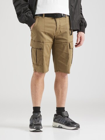 BLEND Regular Cargo trousers in Brown: front