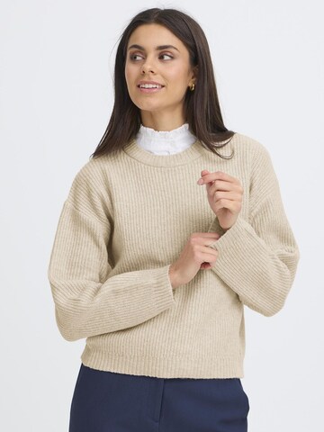 Oxmo Strickpullover in Beige