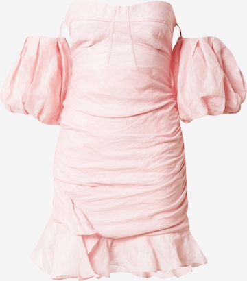 Robe de cocktail 'Chiara' Bardot en rose : devant