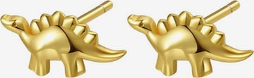 Hey Happiness - Pendientes 'Dino Joy' en oro: frente