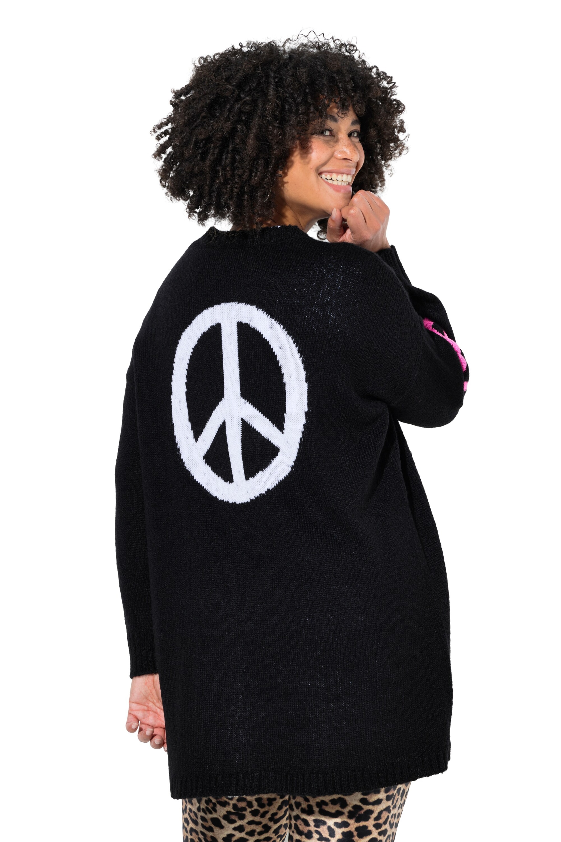 Angel of Style Knit cardigan in Black