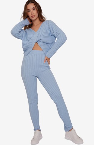 Chi Chi London Loungewear in Blue: front