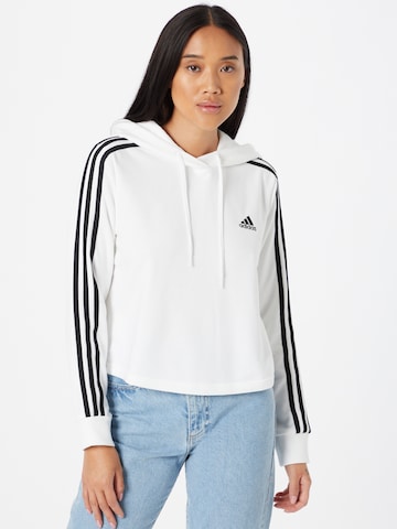 ADIDAS SPORTSWEAR Athletic Sweatshirt 'Essentials 3-Stripes ' in White: front