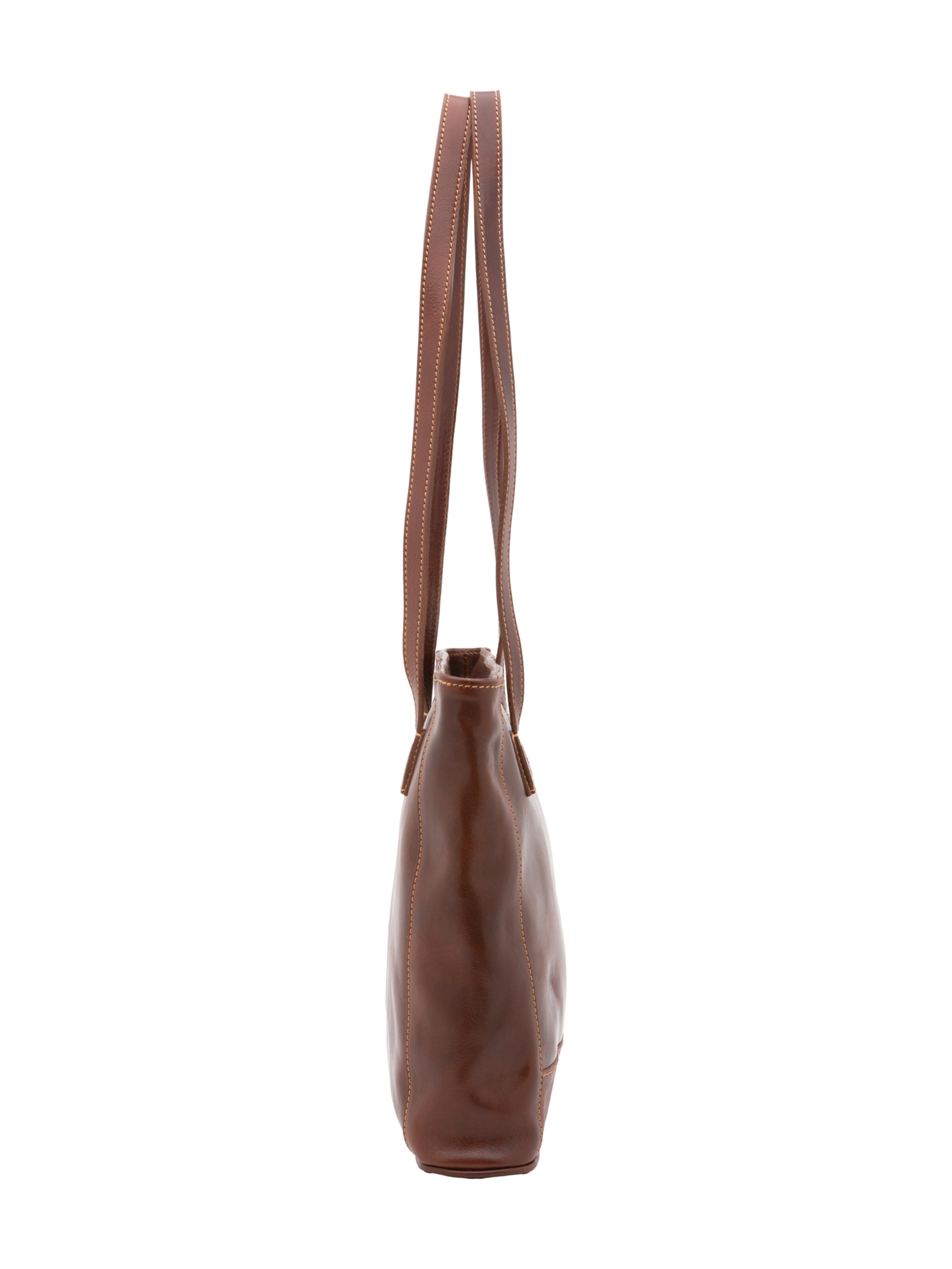 Borsa a spalla 'Borsa a Spalla Donna Cressa Vera Pelle Vacchetta - Chiusura Zip' di I Fratelli in marrone