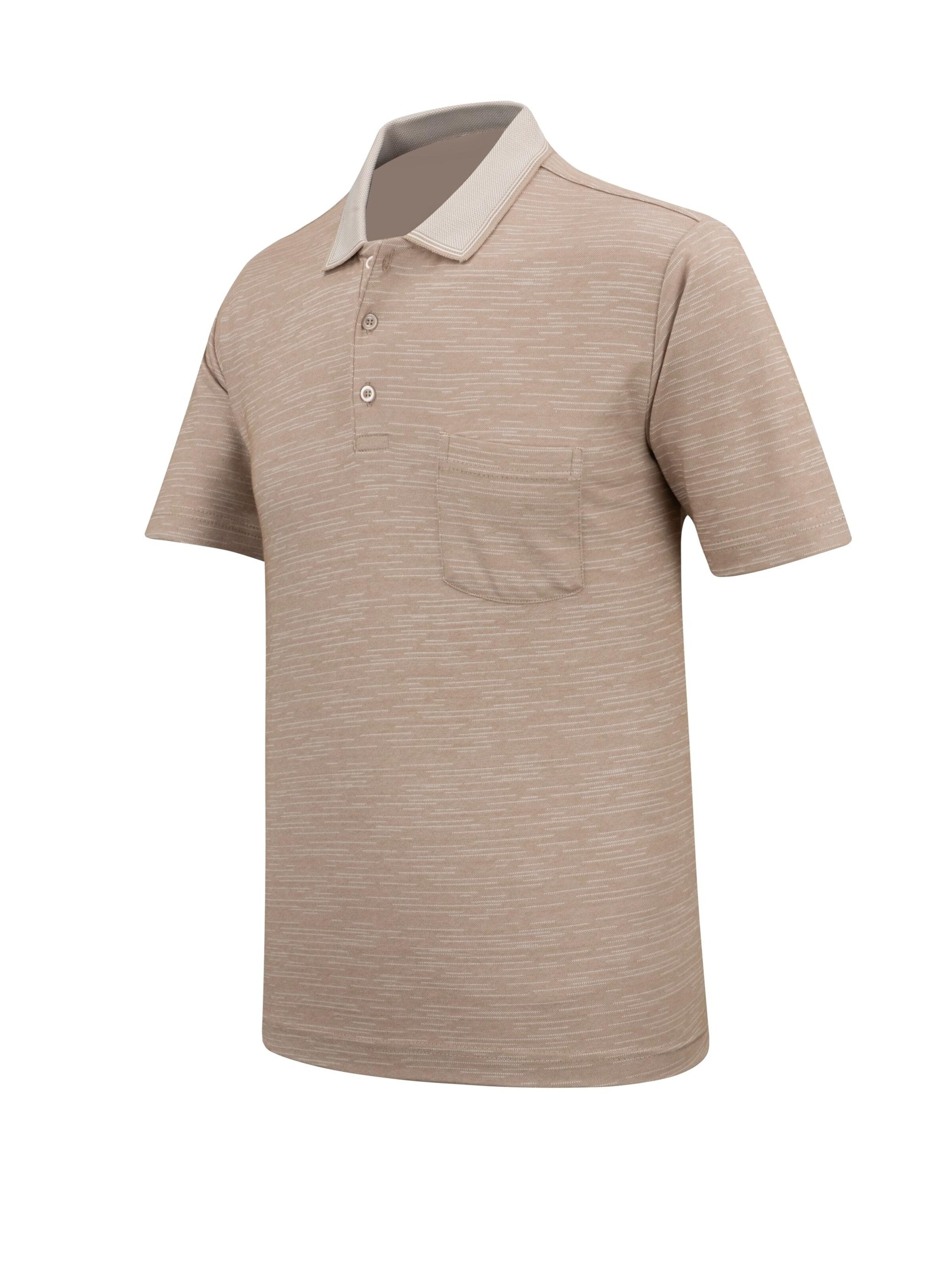 Cizgi Triko Shirt in Beige