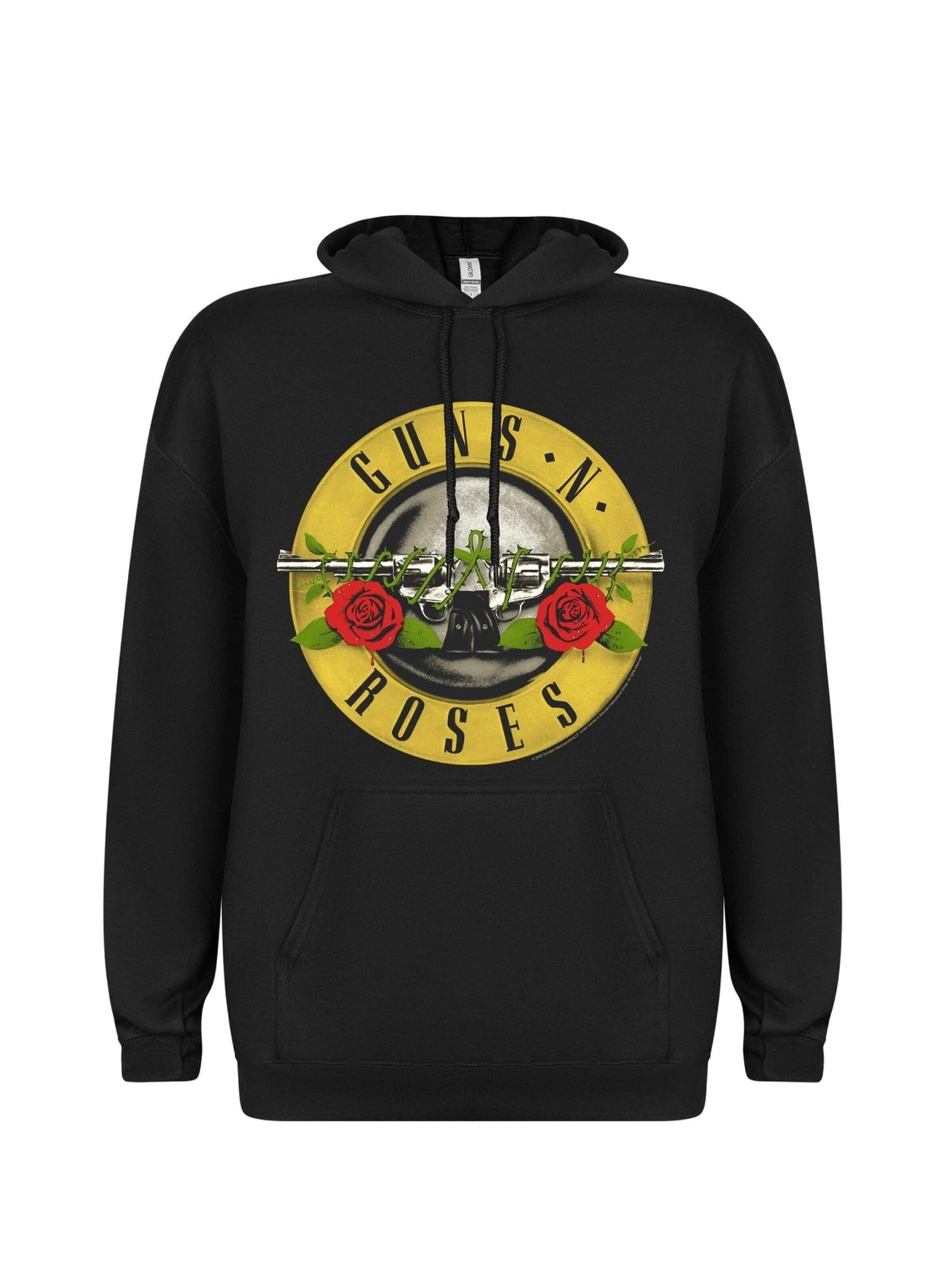 GUNS N' ROSES Sweatshirt 'Bullet Logo' in Black: front