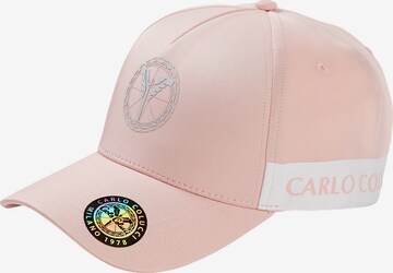 Carlo Colucci Cap 'DaCampo' in Pink: front