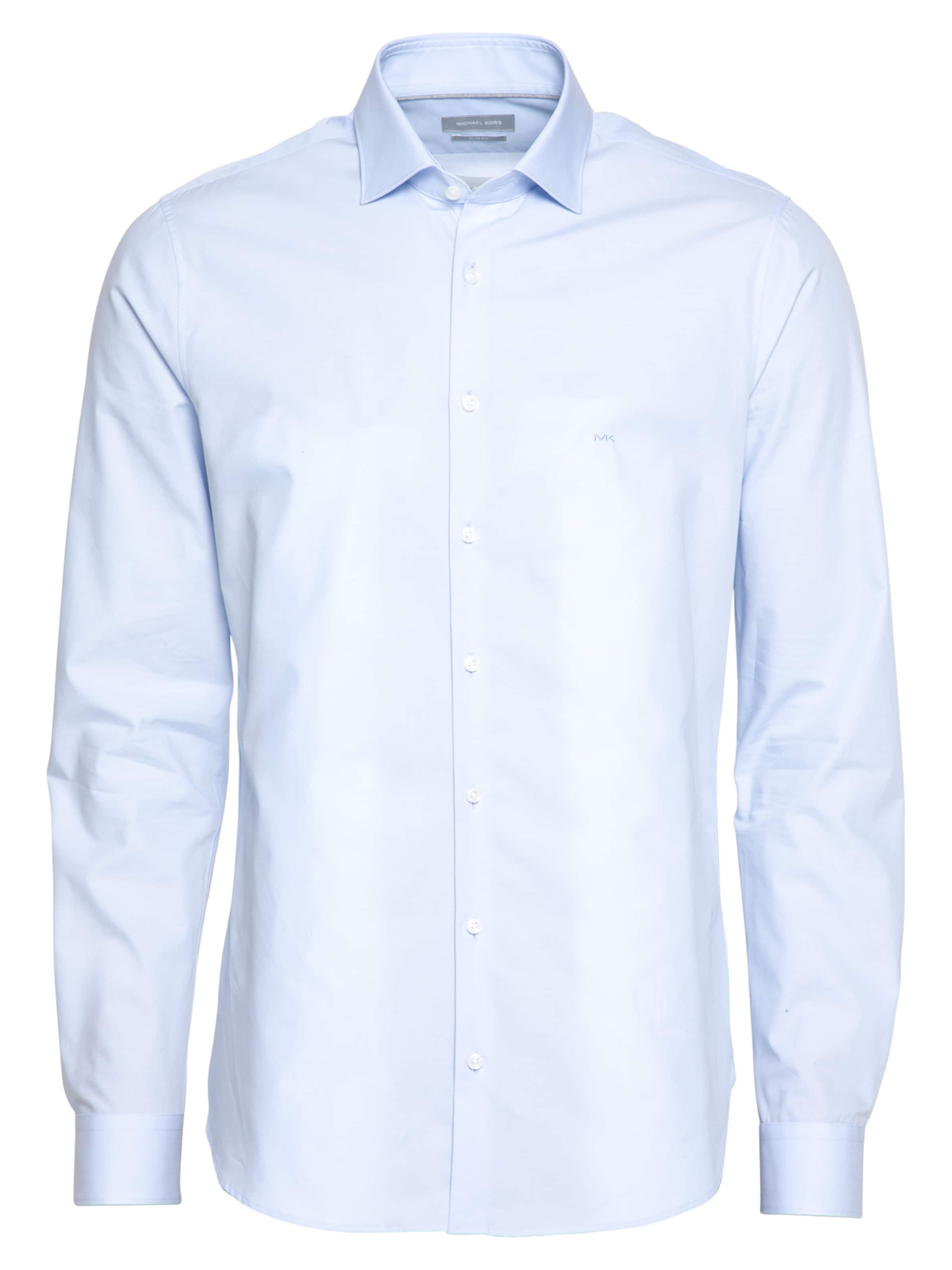 Michael Kors Slim Fit Бизнес риза в синьо: отпред