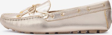 Kazar Moccasins in Gold: front