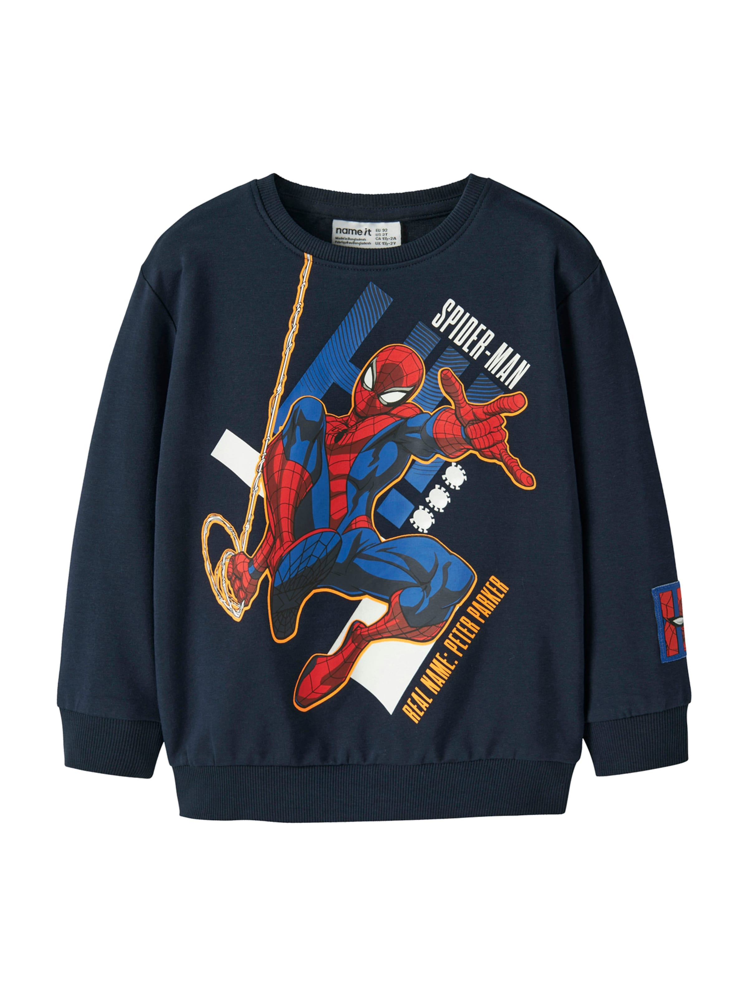 NAME IT Sweatshirt 'NMMALBIE SPIDER' in Blue: front