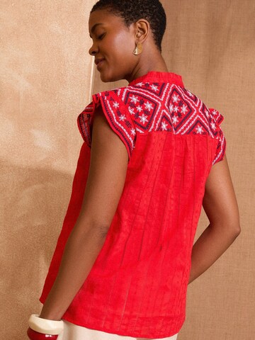 love & roses Blouse in Rood