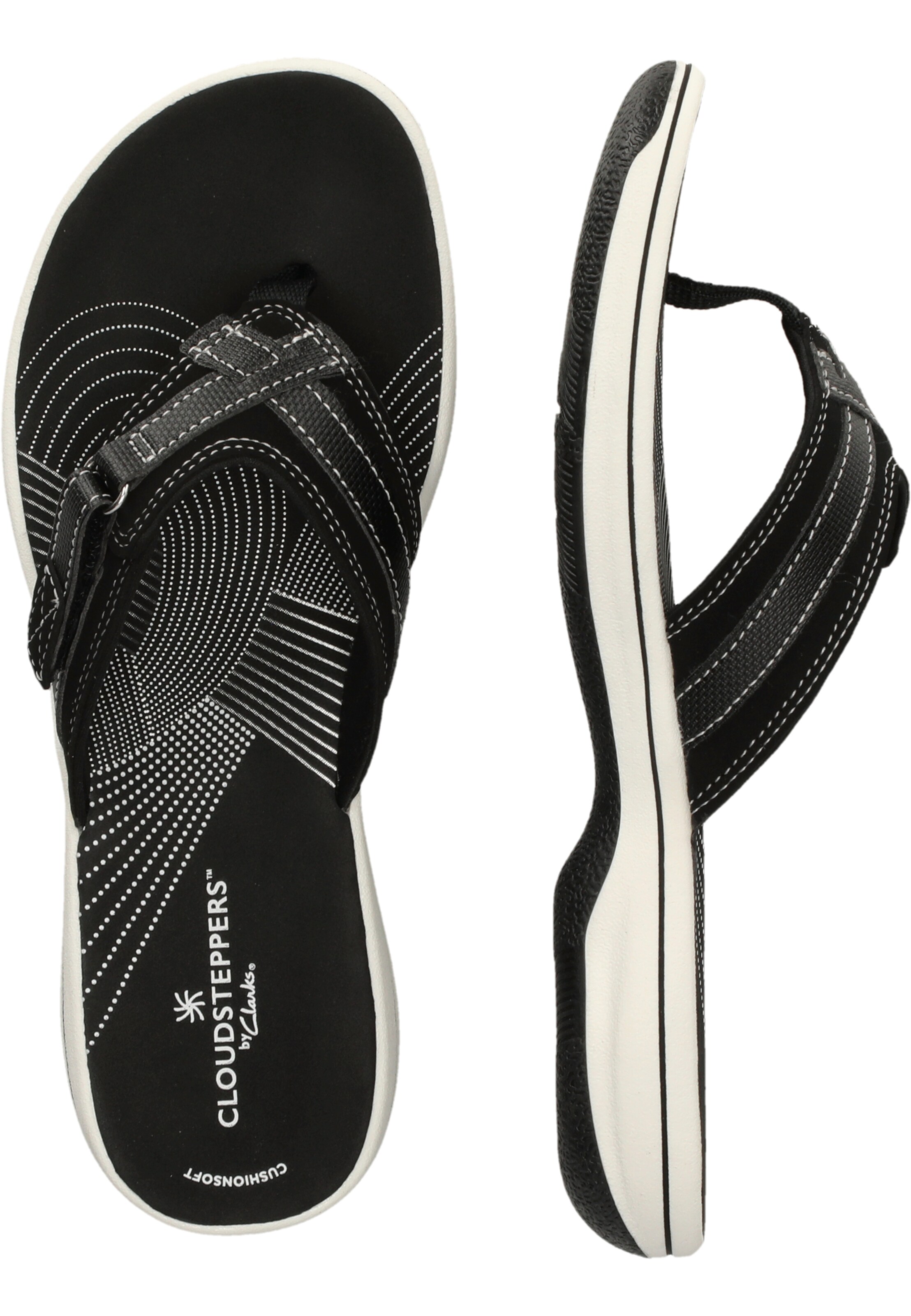 CLARKS T-bar sandals 'Brinkley Sea' in Black