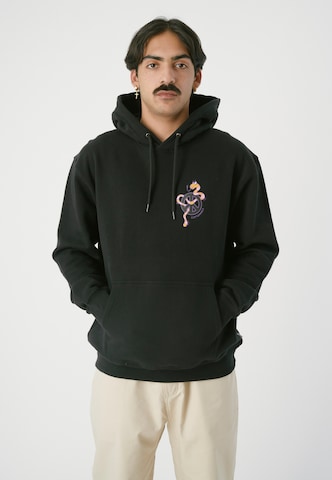 Cleptomanicx Sweater 'Blind Snake' in Black: front