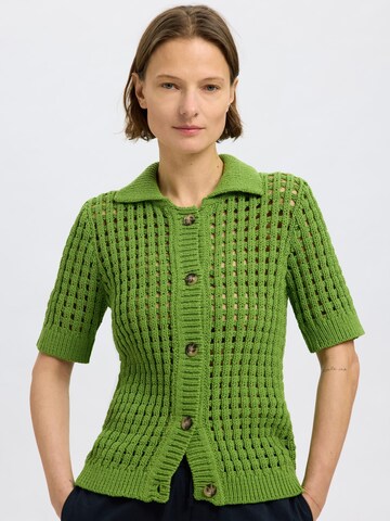 SELECTED Gebreid vest in Groen