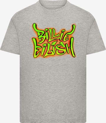 F4NT4STIC Shirt 'Billie Eilish' in Grijs: voorkant